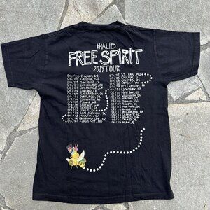 Khalid Free Spirit Tour Tee Medium Black Concert Graphic RNB Music Shirt